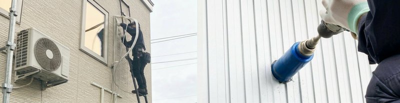 エアコン取り付け・設置工事の様子