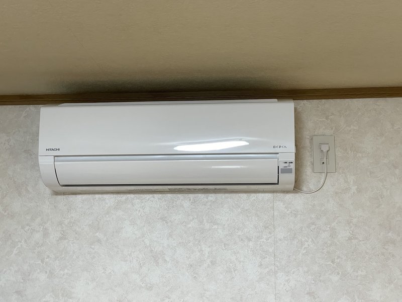 美幌町でエアコン取替工事 完成 日立 白くまくん RAS-AJ3625S
